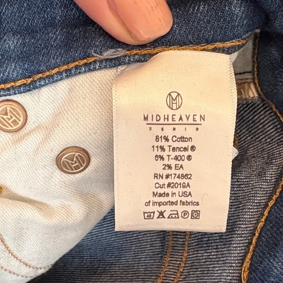 Midheaven Denim LA Classic Flare Denim Jeans with Tuxedo Stripe - Picture 4 of 13